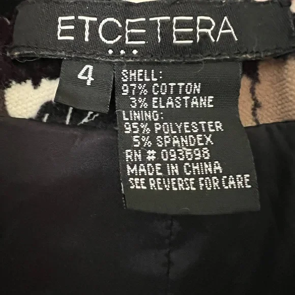 Etcetera Floral Velvet jacket Fringe Denim Size 4 tapestry boho FP - Picture 12 of 16